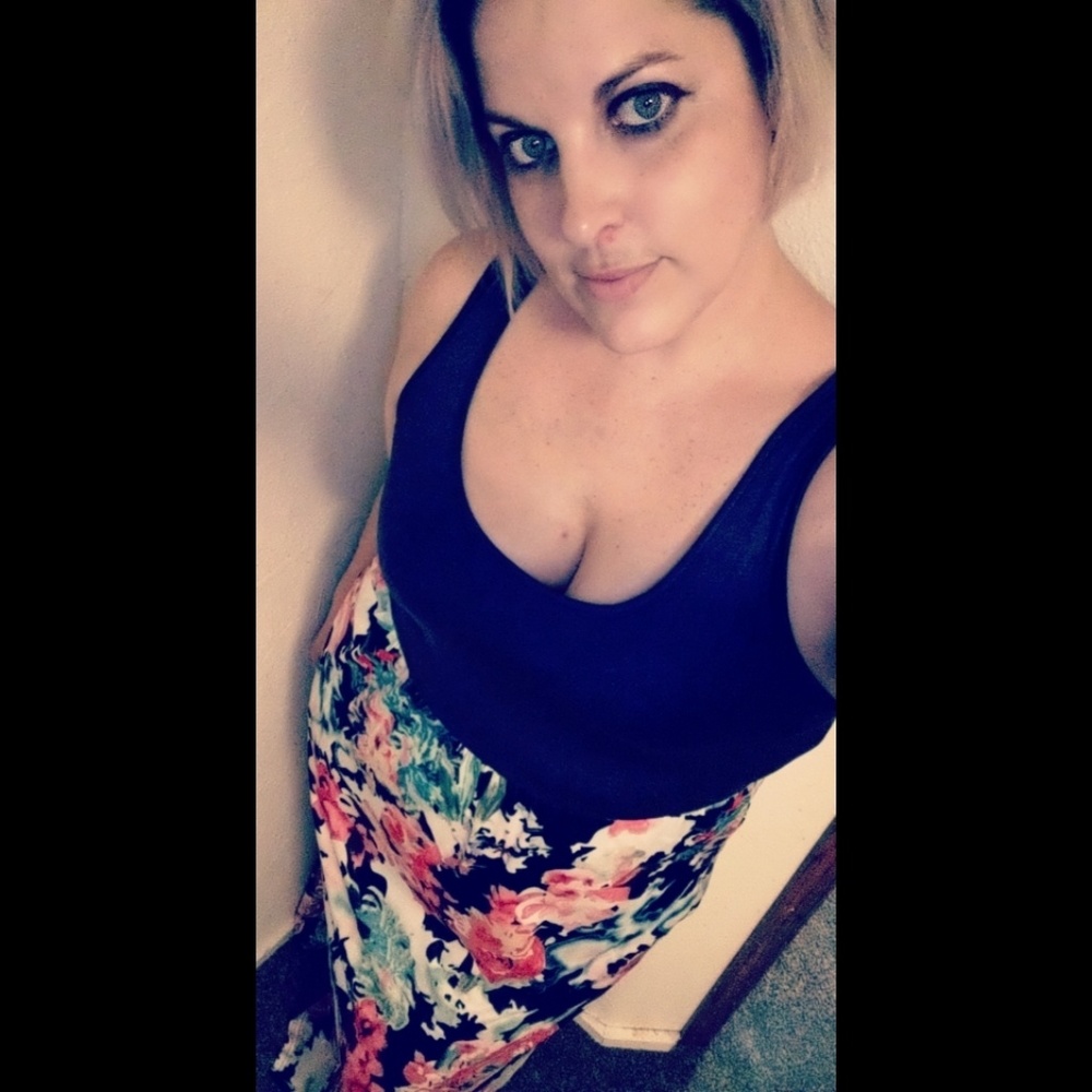 Floral Tank Maxi Navy Blue XL